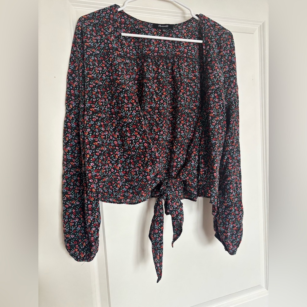 Madewell Dark Blue floral top